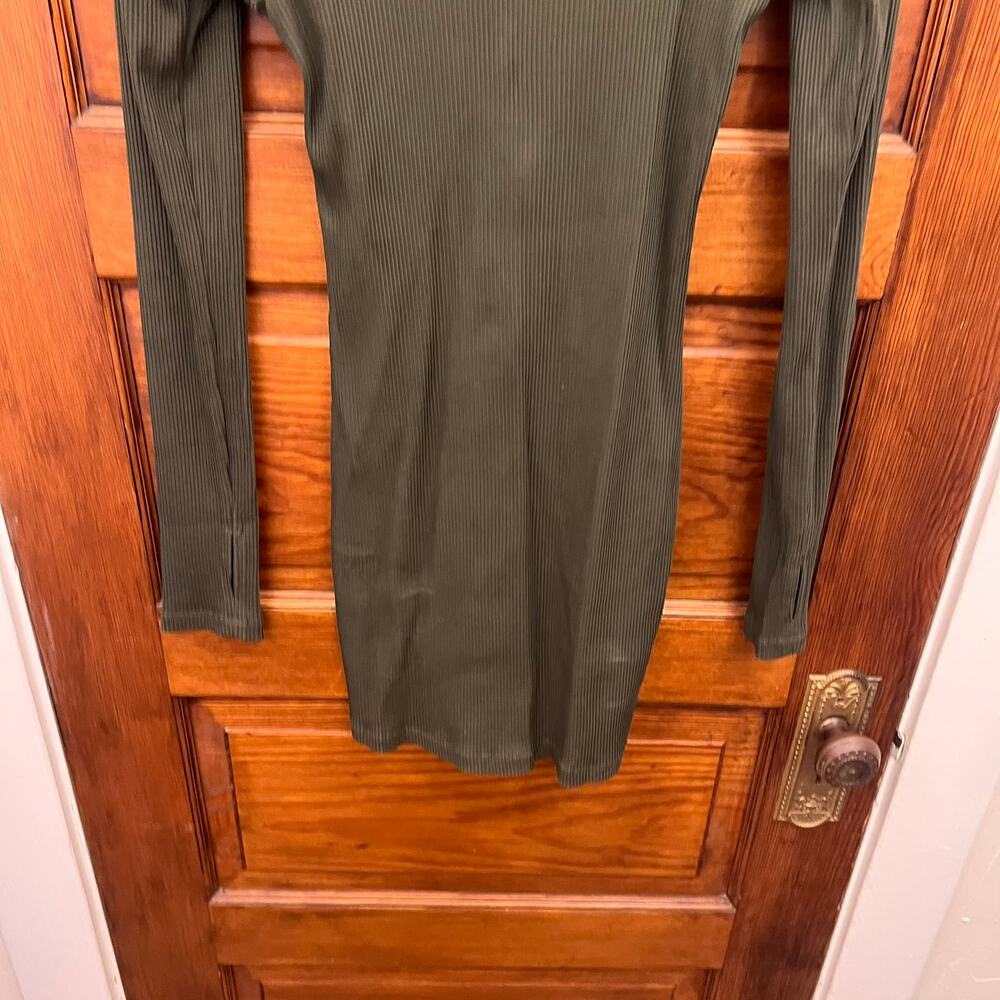 Dion Lee Organic Cotton Rib Hook & Eye Rib Mini Dress Shadow Green sz S $520 NWT - Picture 4 of 14